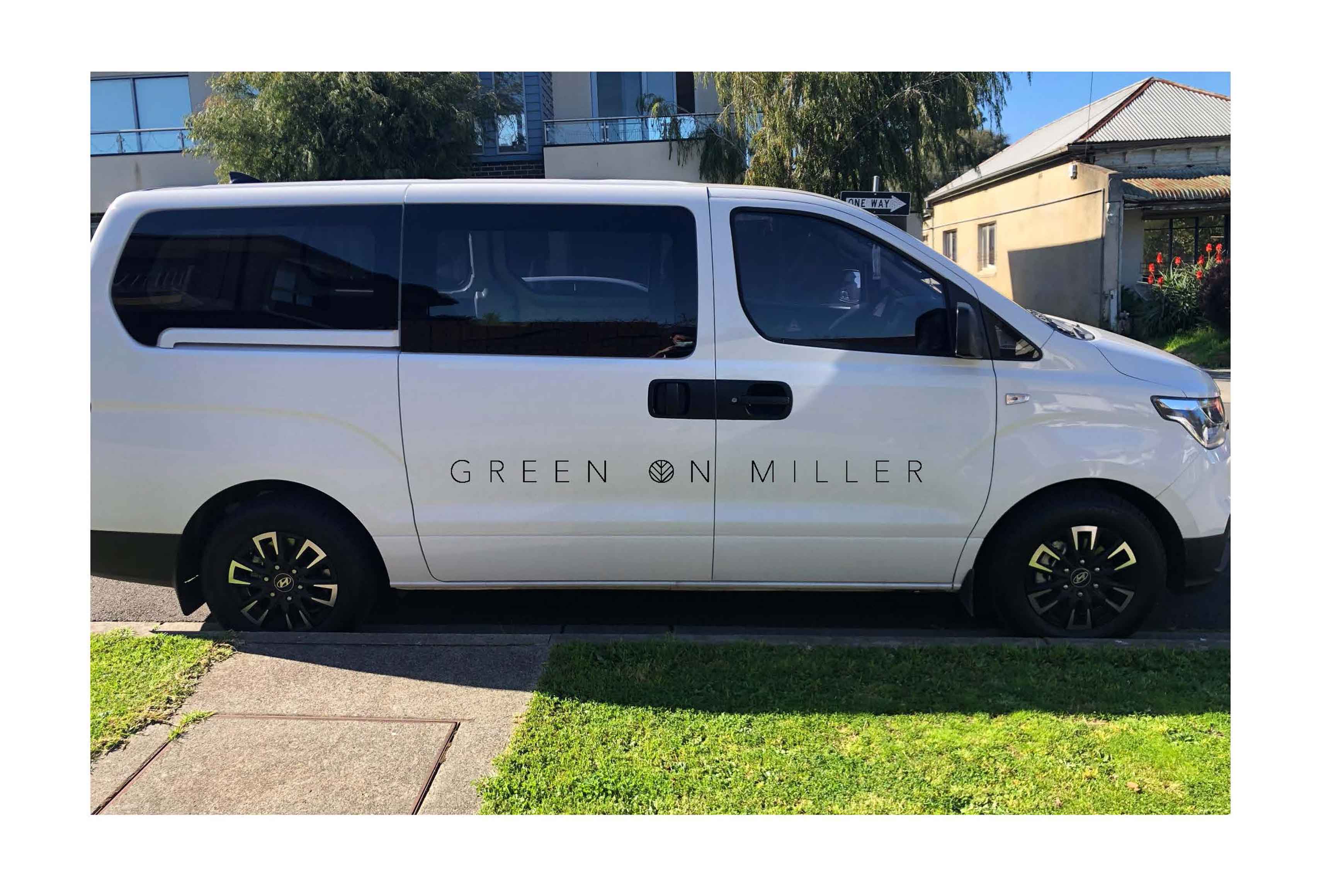 Green on Miller Van Design Overlay