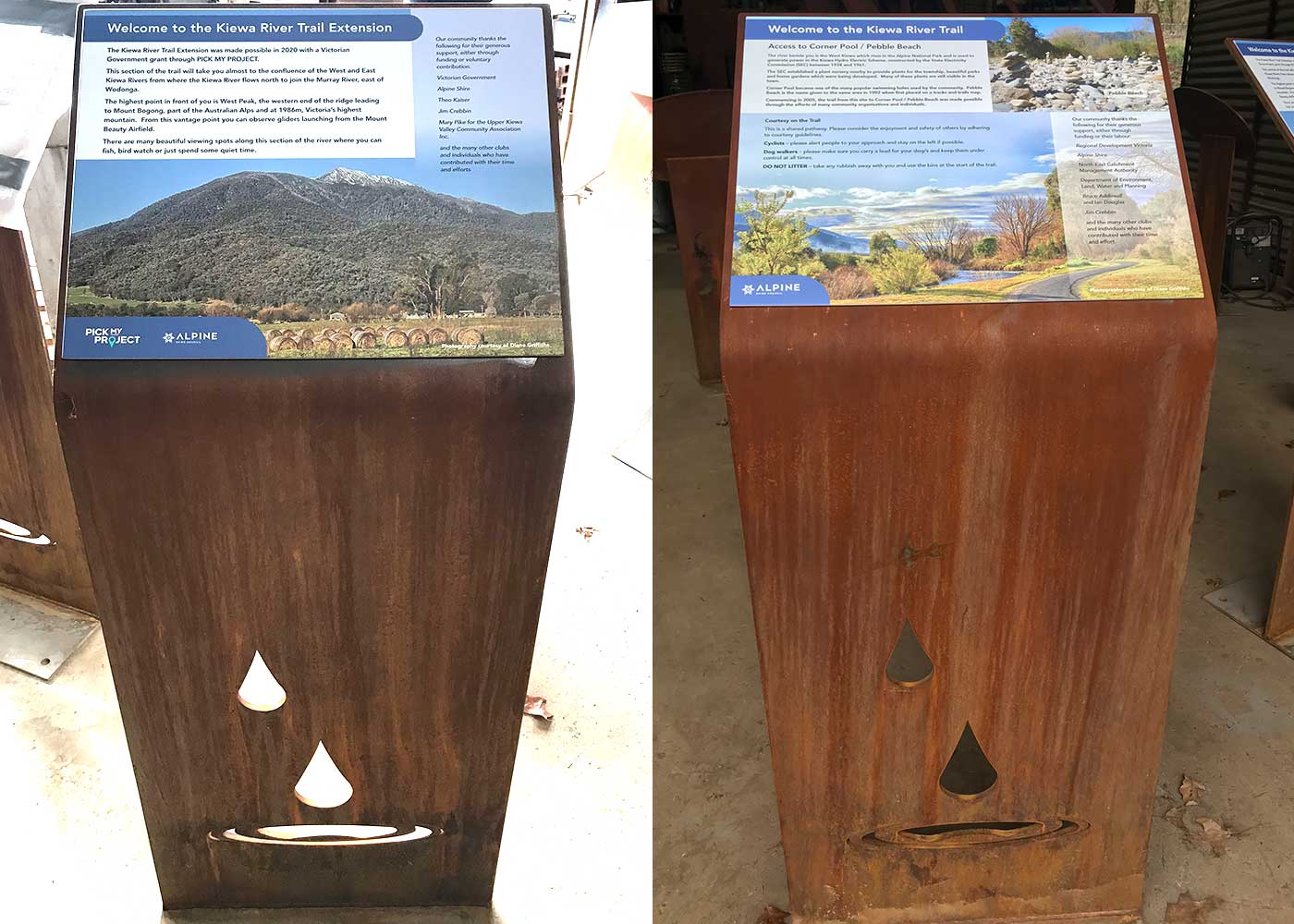 Alpine Shire Council - Kiewa River Trail - Photos of Finished Structures