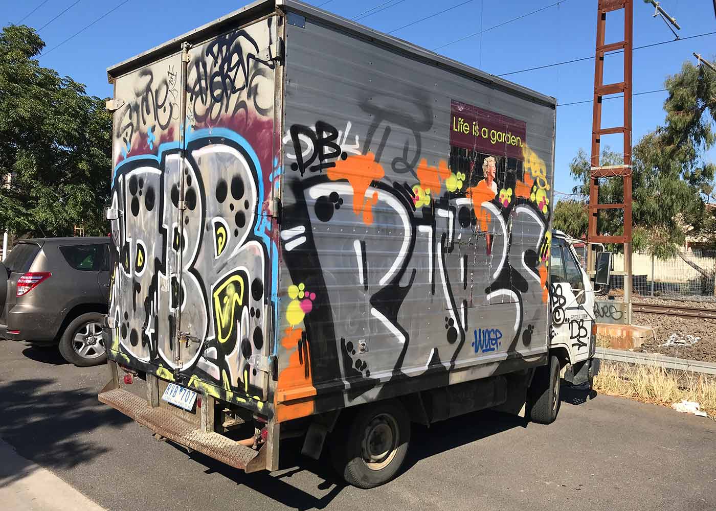 Northcote Nursery Truck - Origianl Vandalised State